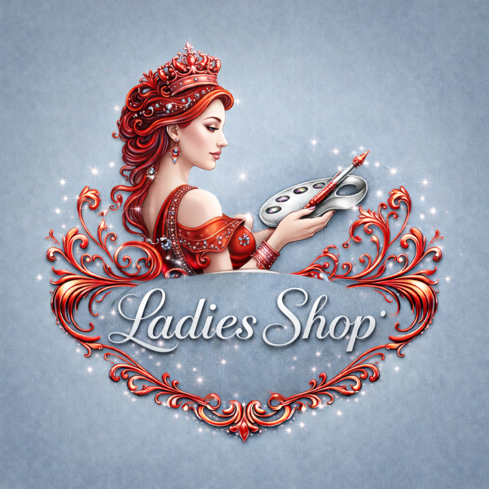 Ladies Shop logo black and white
